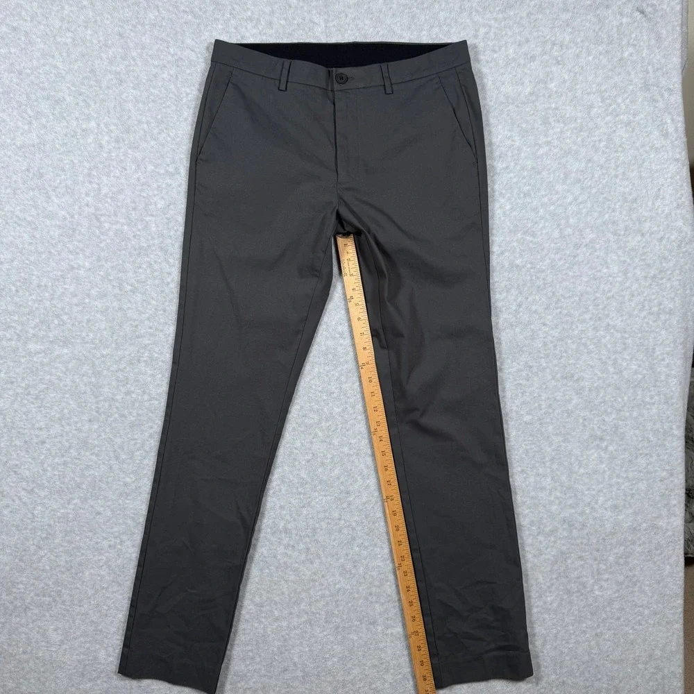 Bonobos Mens Tech Chino Slim Pant Charcoal Grey 32x34 (Fits 33x31) - Picture 4 of 16